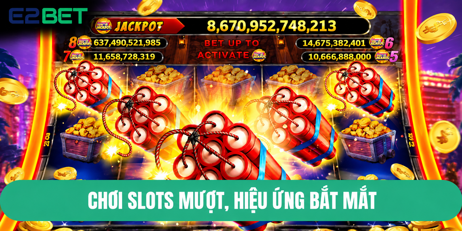 Chơi slots mượt, hiệu ứng bắt mắt