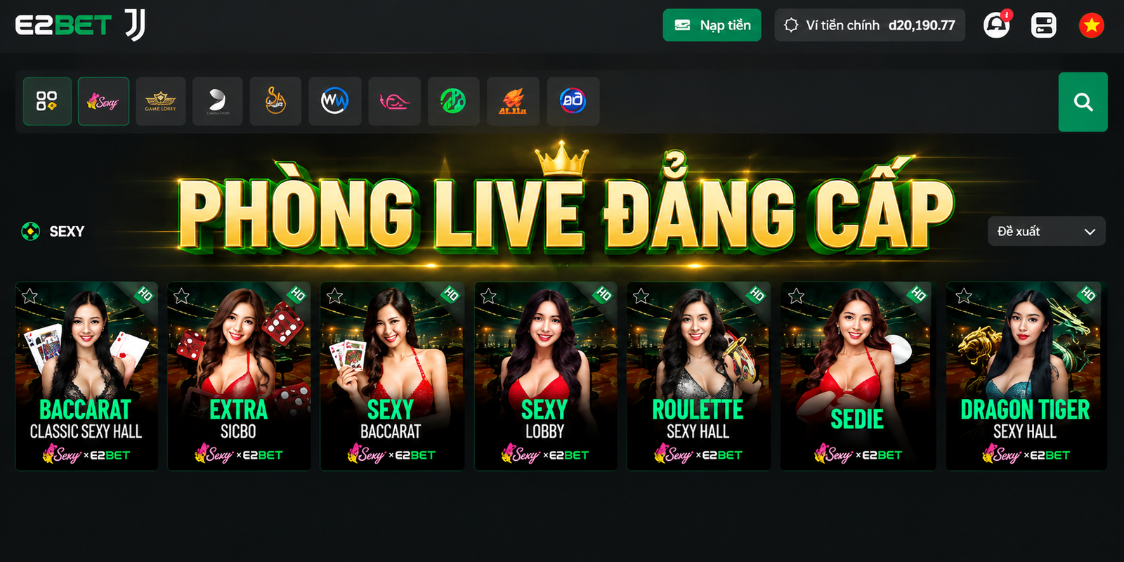 Phòng live đẳng cấp